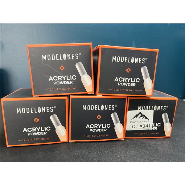 Lot of 5 Modelones Acrylic Powder for Acrylic/Artifical Nails