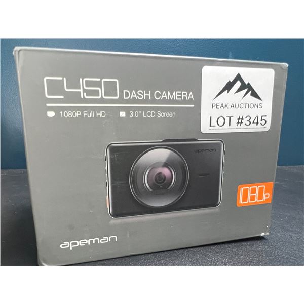 Lot of 1 Apeman C450 Dash Camera w/ 3Inch LCD Screen