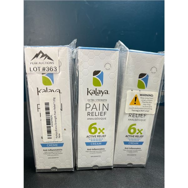 Lot of 3 Kalaya Pain Relief Analgesic Cream