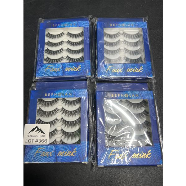 Lot of 4 Faux Mink Eyelashes - Multi-Packs