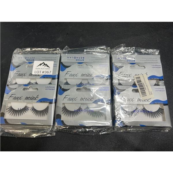Lot of 3 Faux Mink Eyelashes - Multi-Packs