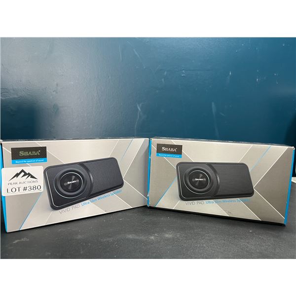 Lot of 2 VividPad Ultra Slim Wireless Speakers