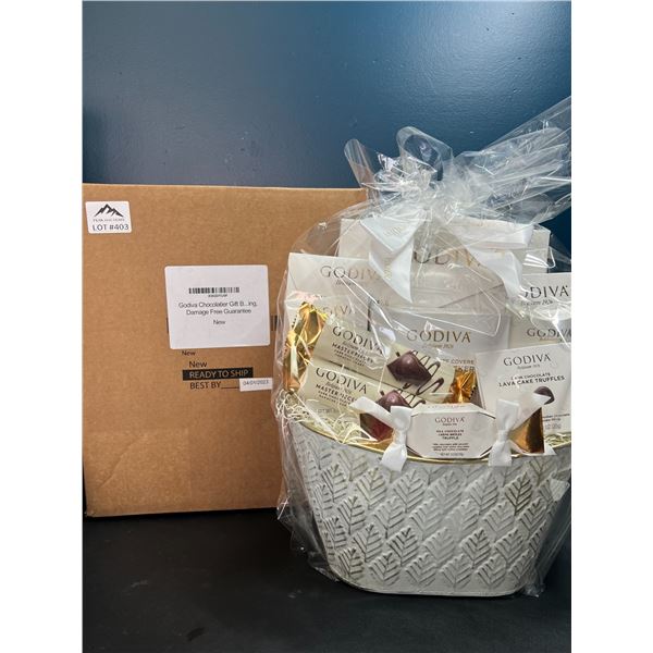 Lot of 1 Godiva Chocolatier Premium Gift Basket Set