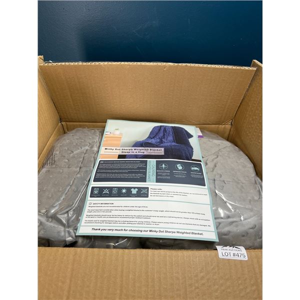 Lot of 1 Weighted Blanket - 15LBS - for Adults - (48 x 72 Inch) - Grey