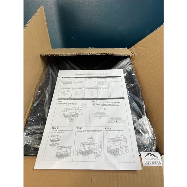 Lot of 1 2-Tier Dish Rack - Black