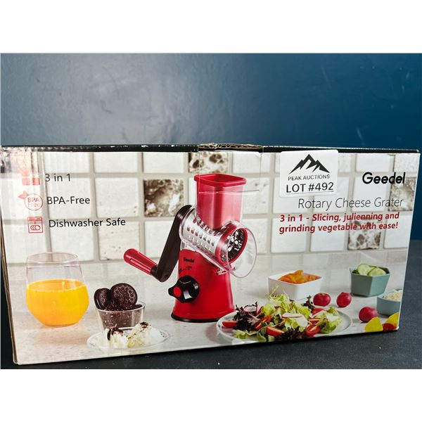 Lot of 1 Rotary Cheese Grater/Vegetable Slicer