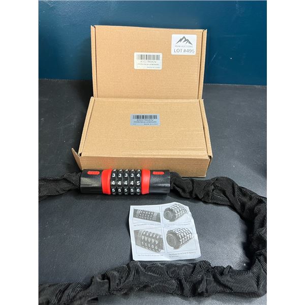 Lot of 2 Combination Bike Chain Locks