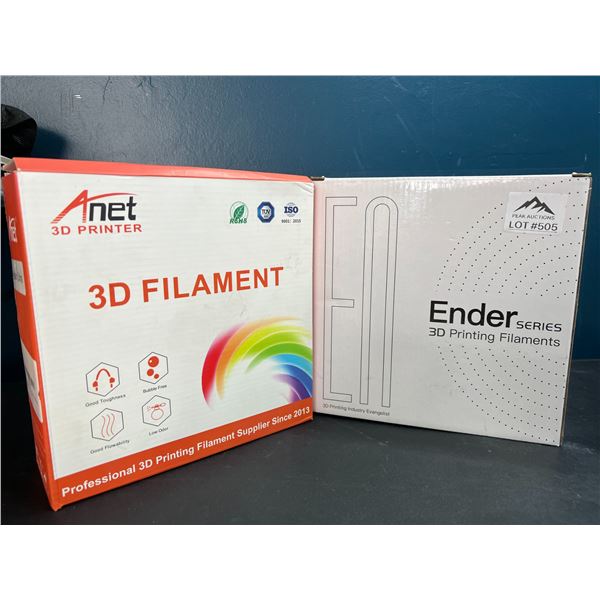Lot of 2 Boxes of PLA Filament for 3D Printers - Red & Green