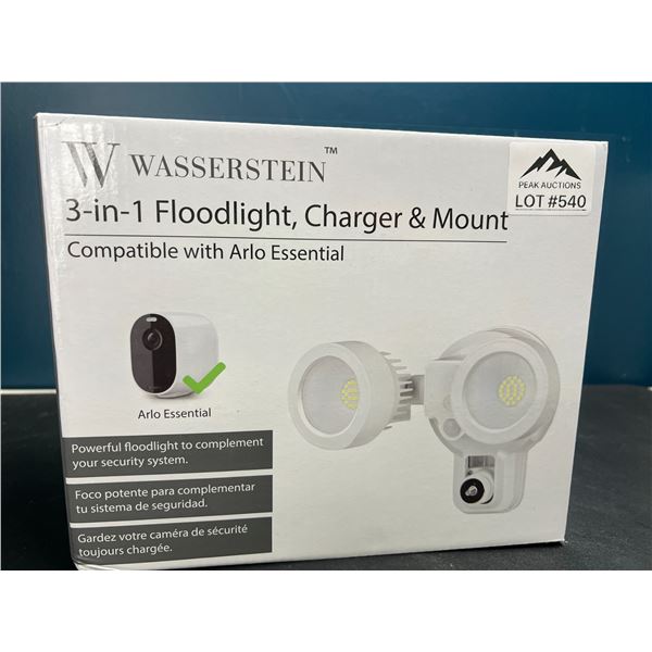 Lot of 1 3-in-1 Floodlight, Charger, & Mount