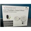 Image 1 : Lot of 1 3-in-1 Floodlight, Charger, & Mount
