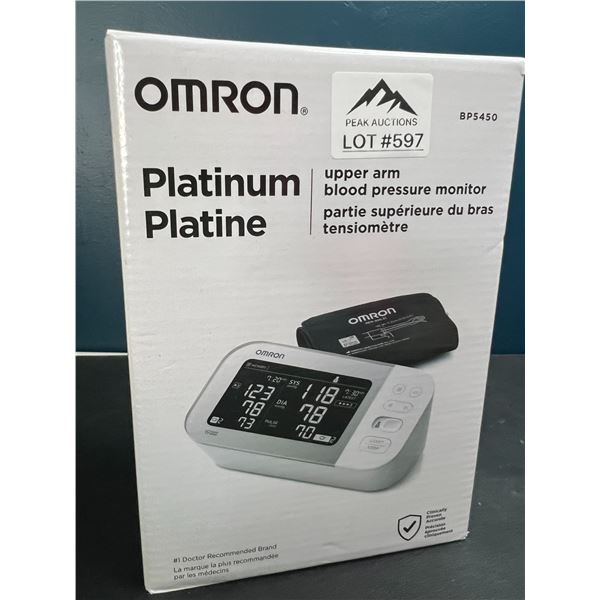 Lot of 1 OMRON Platinum Upper-Arm Blood Pressure Monitor