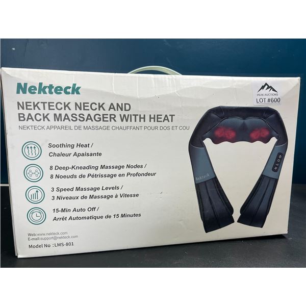 Lot of 1 Nekteck Neck & Back Massager With Heat