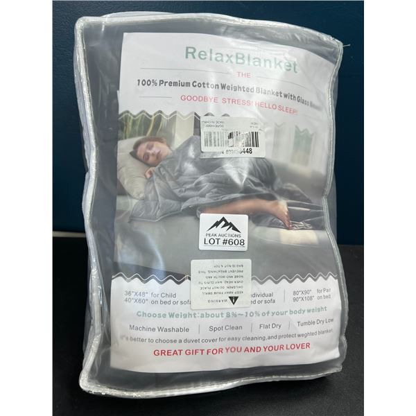 Lot of 1 Weighted Blanket w/ Glass Beads