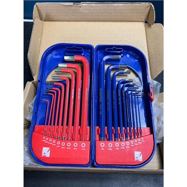Lot of 1 WorkPro 18pc Long Arm Hex Key Tool Set