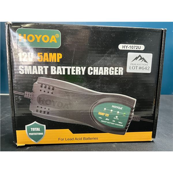 Lot of 1 12V 5Amp Smart Battery Charger