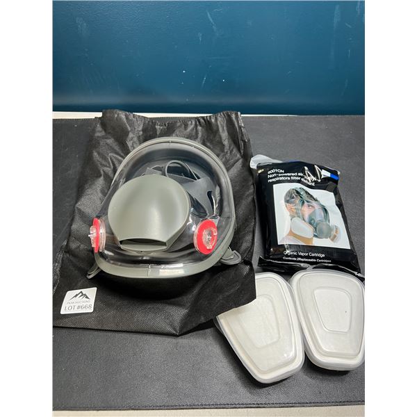 Lot of 1 Full-Face Respirator Mask