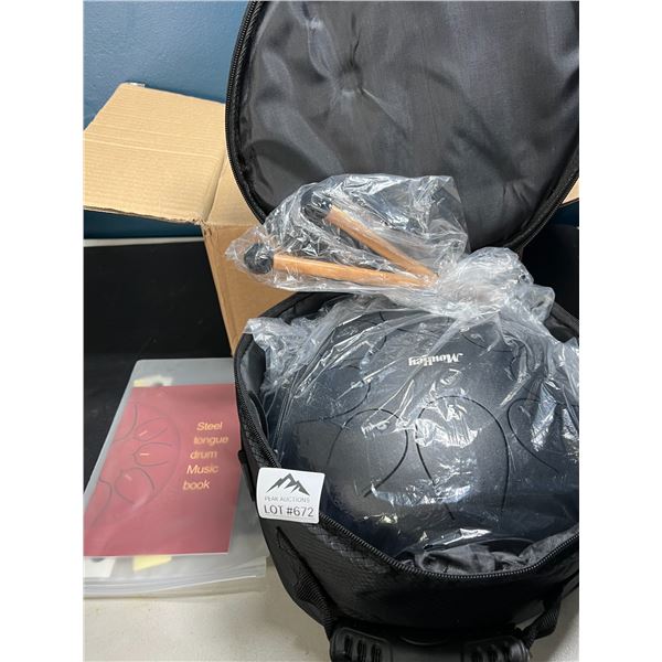 Lot of 1 Steel Tongue Drum w/ Case