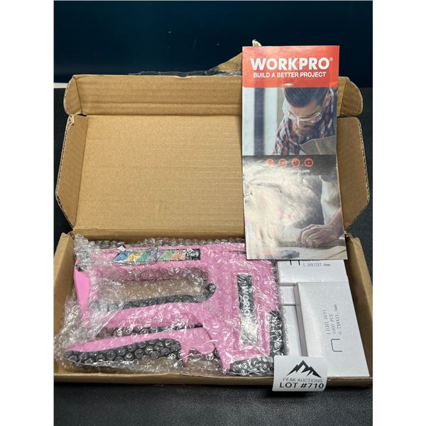 Lot of 1 WorkPro 6-in-1 Heavy Duty Staple Gun - Pink
