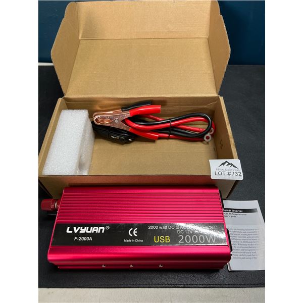 Lot of 1 2000W DC to AC Power Inverter