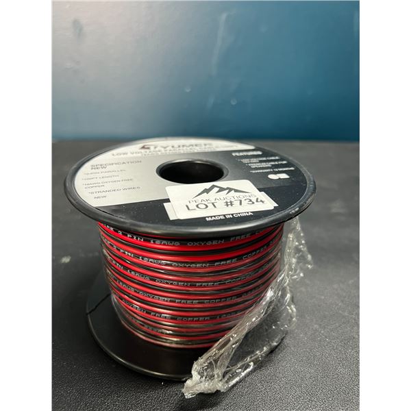 Lot of 1 100FT Roll of Low Voltage Parallel Speaker Cable