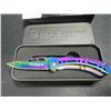 Image 2 : Lot of 1 Boker Magnum Rainbow Chrome Pocket Knife
