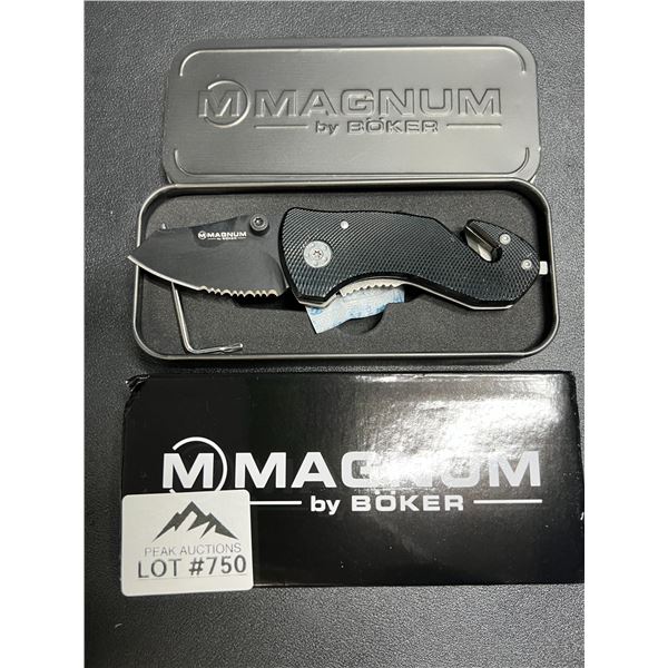 Lot of 1 Boker Magnum Black Rescue Compact Pocket Knife