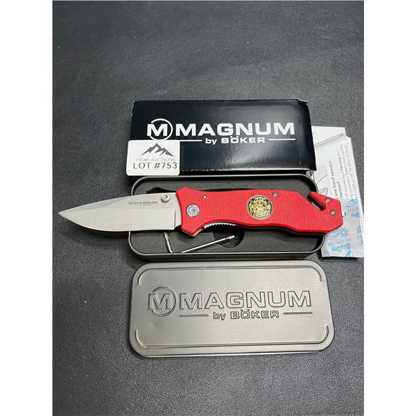 Lot of 1 Boker Magnum Fire Brigade Pocket Knife