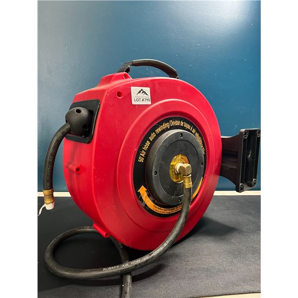 Lot of 1 50ft Retractable Air Hose/Reel (*Used)