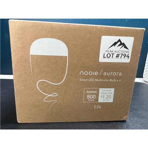 Lot of Nooie Aurora Smart LED Multicolor Lightbulbs (4pack)