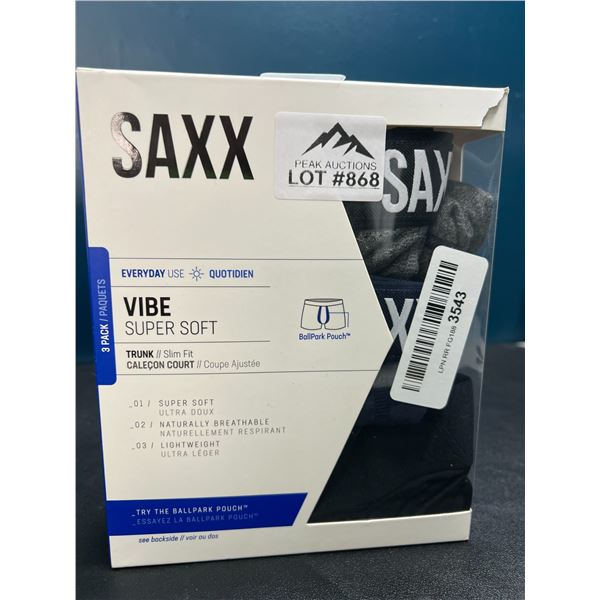 Lot of SAXX Vibe Boxer Briefs - 3 pack - Size Small