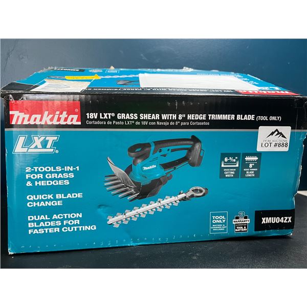 Lot of 1 MAKITA 18V Grass Shear with 8" Hedge Trimmer Blade (Tool Only)