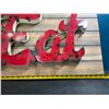 Image 2 : Lot of 1 "EAT" Rustic Sign - Heavy Duty - 28 inch Length (*Used)