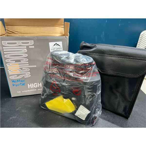 Lot of 1 Pair of Binoculars w/ Carrying Bag