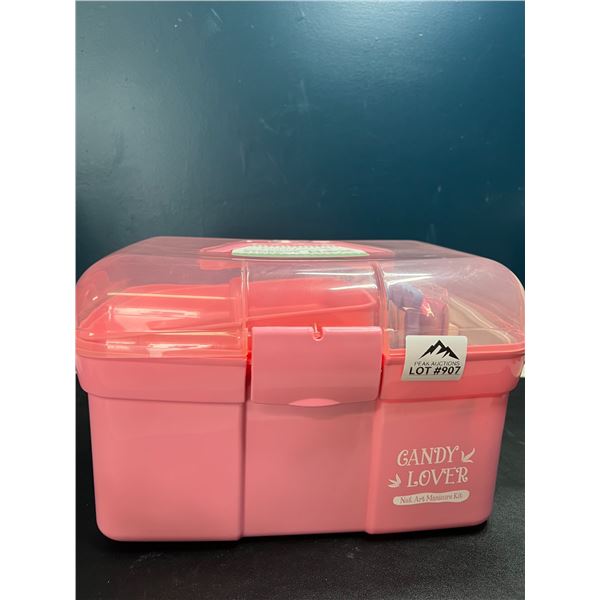 Lot of 1 Candy Lover Gel Nail Polish/Nail Art Manicure Kit w/ Storage Case & UV Nail Lamp