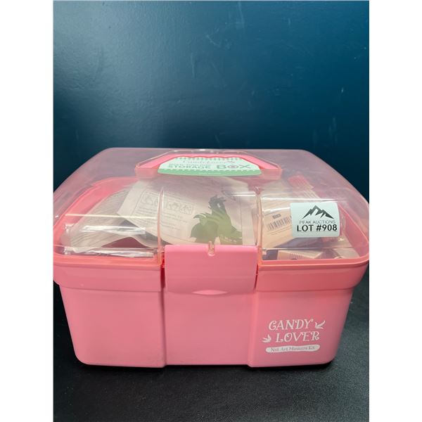 Lot of 1 Candy Lover Gel Nail Polish/Nail Art Manicure Kit w/ Storage Case & UV Nail Lamp