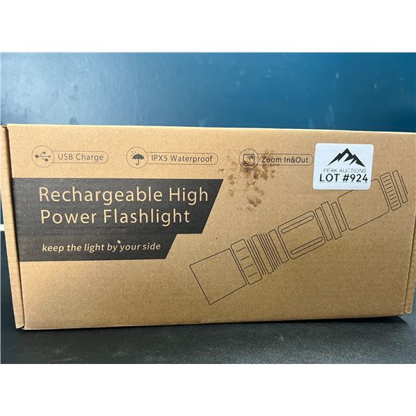 Lot of 1 Rechargeable High Power Heavy-Duty LED Tactical Flashlight (10inch)