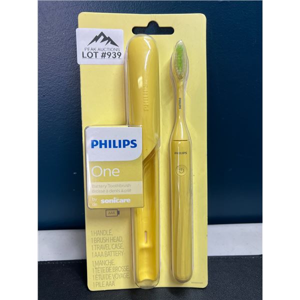 Lot of 1 Philips One Sonicare Battery Toothbrush - Yellow
