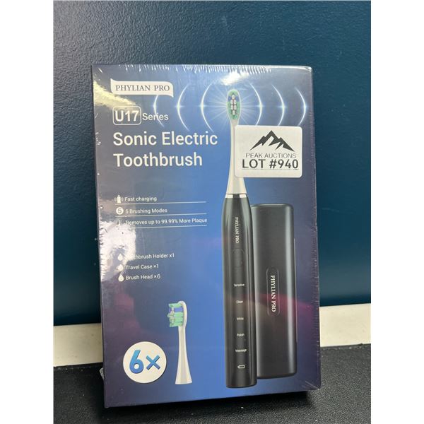 Lot of 1 Phylian Pro Sonic Electric Rechargeable Toothbrush Set