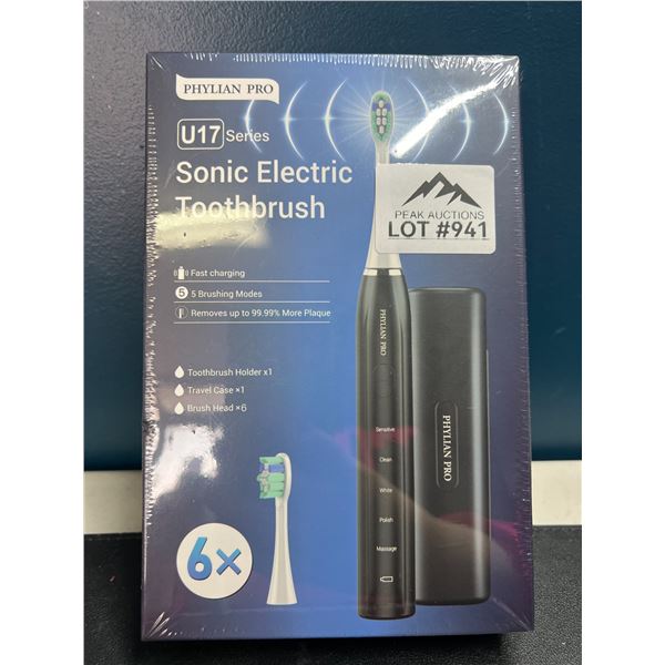 Lot of 1 Phylian Pro Sonic Electric Rechargeable Toothbrush Set
