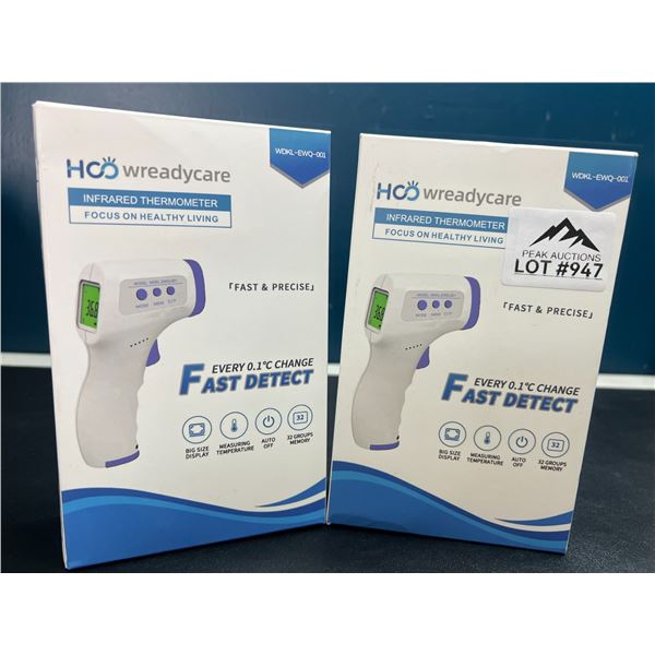 Lot of 2 Non-Contact Infrared Forehead Thermometers