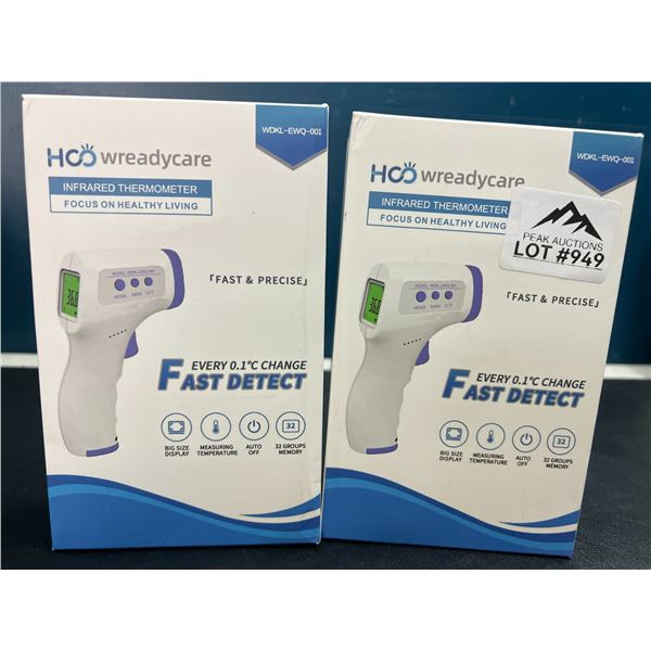 Lot of 2 Non-Contact Infrared Forehead Thermometers
