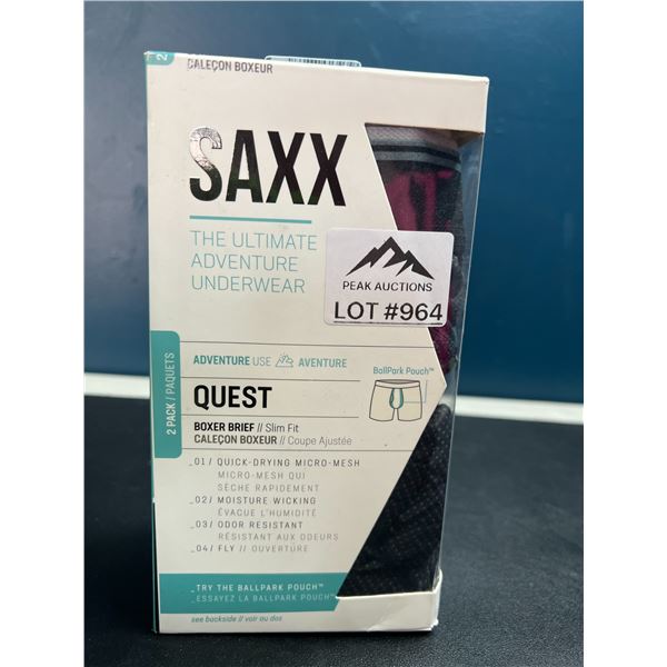 Lot of SAXX Quest Quick Dry Mesh Boxer Briefs - 2Pack - Size XL