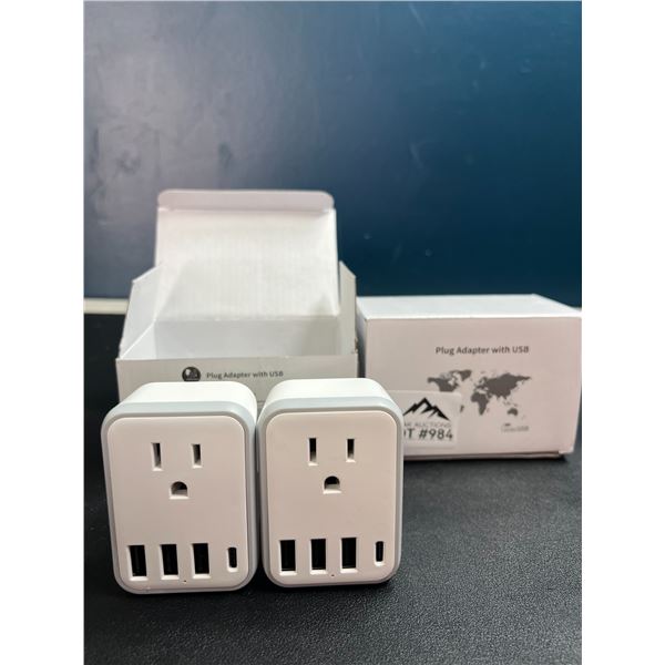 Lot of 2 Packs of European Travel Adapters (2 per box - 4 total)