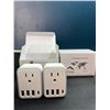 Image 1 : Lot of 2 Packs of European Travel Adapters (2 per box - 4 total)