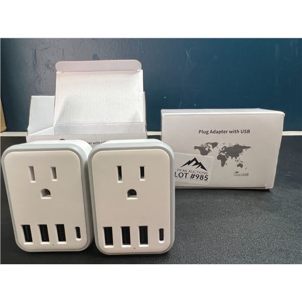 Lot of 2 Packs of European Travel Adapters (2 per box - 4 total)
