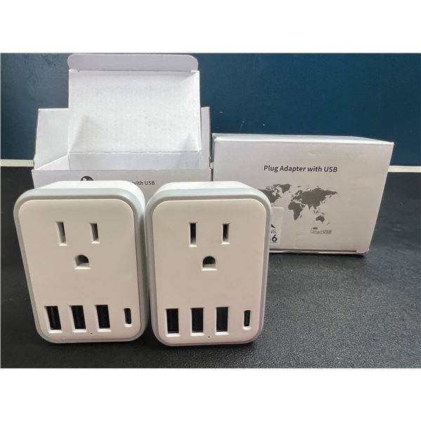 Lot of 2 Packs of European Travel Adapters (2 per box - 4 total)