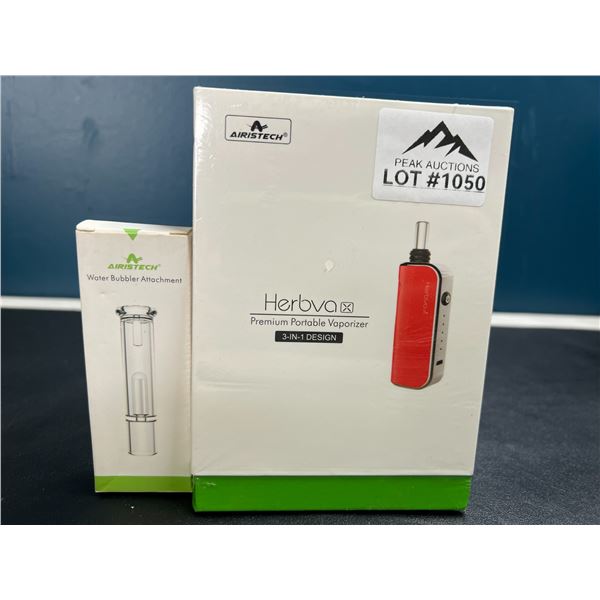 Lot of 1 Herbva 3-IN-1 Dry Herb Vaporizer - Includes Water Bubbler