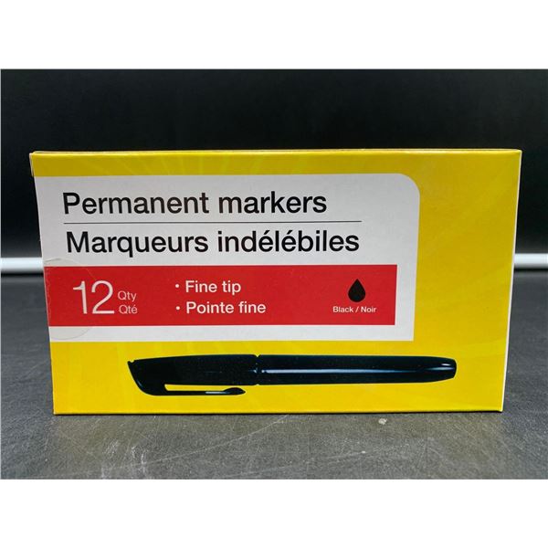 Permanent Markers-Fine Tip (12 qty)
