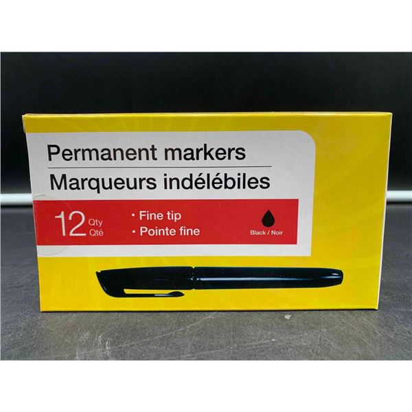 Permanent Markers-Fine Tip (12 qty)