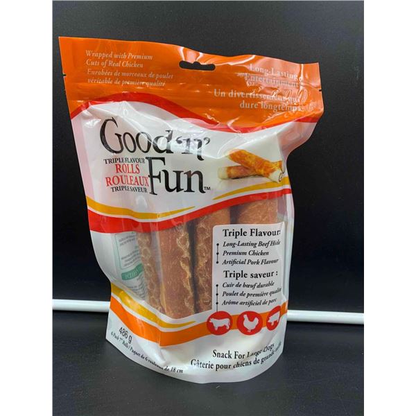 Good n' Fun Dog Treats Triple Flavour Rolls (486g)